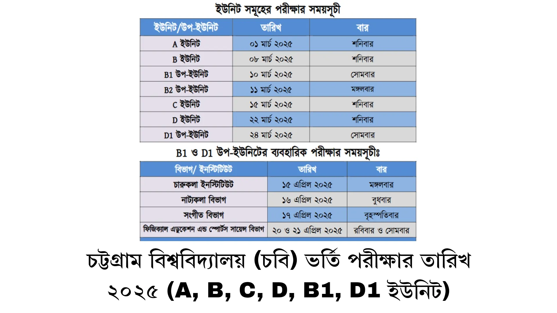 চবি ভর্তি পরীক্ষা ২০২৪ ২৫ সার্কুলার