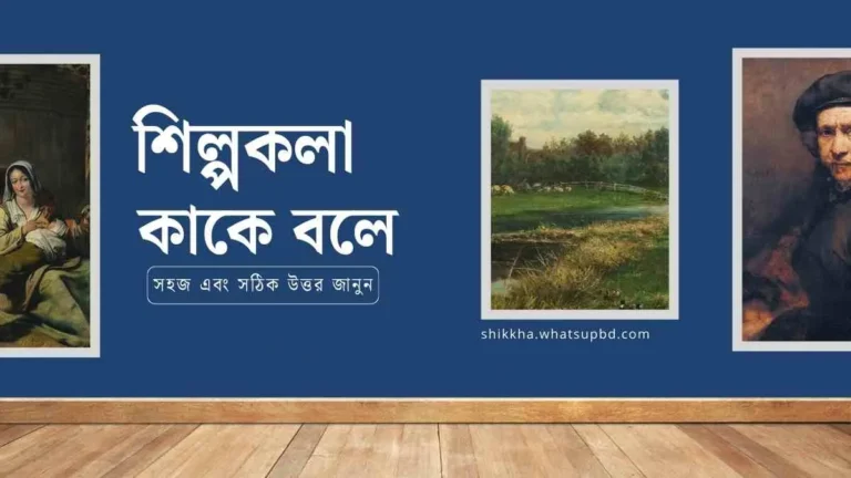 শিল্পকলা কাকে বলে সহজ এবং সঠিক উত্তর।